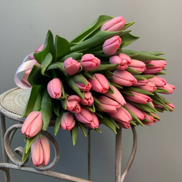 Букет из розовых тюльпанов №0132