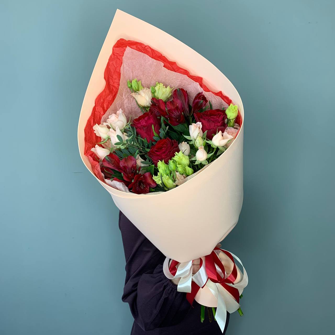 Сборный букет с розами №0176